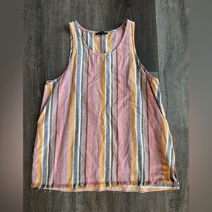 Drew striped tank top. Women a size medium. Muted colorful stripes!